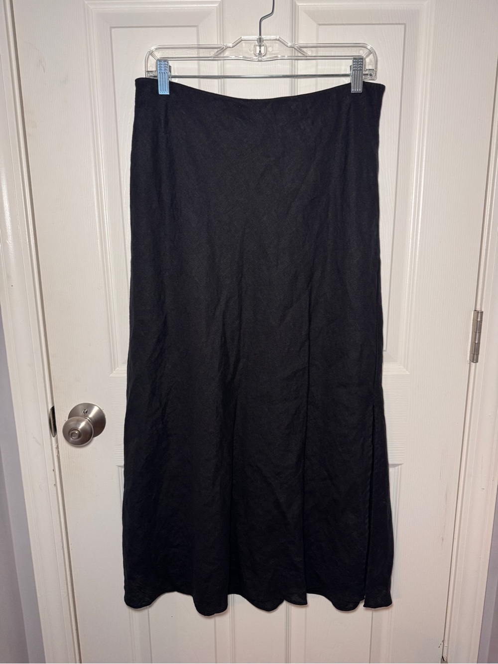 J. Crew 100% Linen Black Maxi Skirt